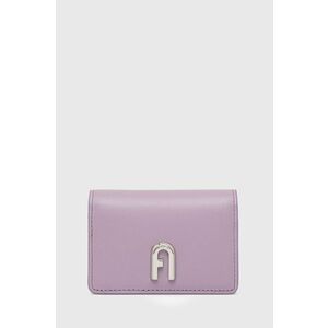 Kožená peňaženka Furla dámsky, fialová farba vyobraziť