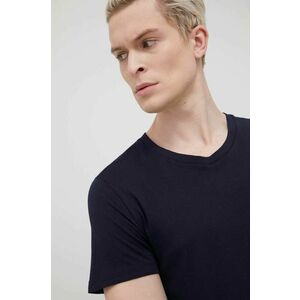 Bavlnené tričko Tom Tailor tmavomodrá farba, jednofarebné vyobraziť