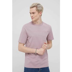 Tričko Jack & Jones pánske, ružová farba, jednofarebné vyobraziť