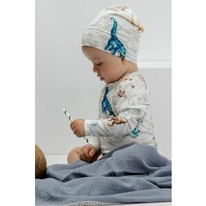 Detská čiapka Jamiks biela, z tenkej pleteniny, vyobraziť