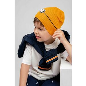 Detská čiapka Jamiks oranžová farba biela, z tenkej pleteniny, vyobraziť