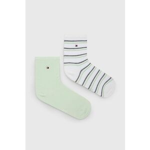 Ponožky Tommy Hilfiger (2-pak) dámske, zelená farba vyobraziť