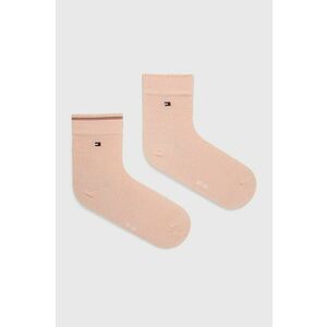 Ponožky Tommy Hilfiger (2-pak) dámske, ružová farba vyobraziť