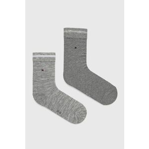 Ponožky Tommy Hilfiger (2-pak) dámske, šedá farba vyobraziť