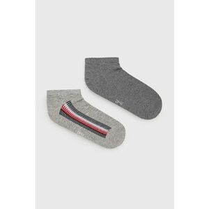 Ponožky Tommy Hilfiger (2-pak) pánske, šedá farba vyobraziť