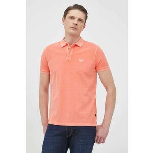 Bavlnené polo tričko Joop! oranžová farba, jednofarebné vyobraziť