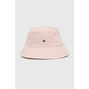 Bavlnený klobúk Tommy Hilfiger ružová farba, bavlnený vyobraziť