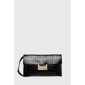 Kožená listová kabelka AllSaints čierna farba vyobraziť