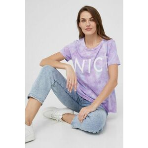 Bavlnené tričko Answear Lab fialová farba, vyobraziť