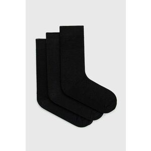 Ponožky Jack & Jones (3-pak) pánske, čierna farba vyobraziť
