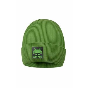 Detská čiapka Broel zelená farba biela, vyobraziť