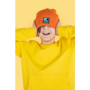 Detská čiapka Broel oranžová farba biela, vyobraziť