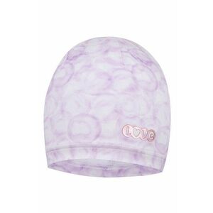 Detská čiapka Broel fialová farba biela, z tenkej pleteniny, vyobraziť