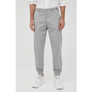 Nohavice Armani Exchange pánske, šedá farba, jogger vyobraziť