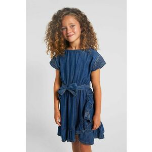 Dievčenské šaty Mayoral tmavomodrá farba, mini, áčkový strih vyobraziť