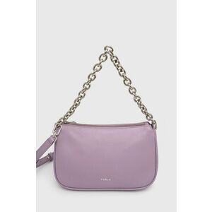 Kožená kabelka Furla fialová farba vyobraziť