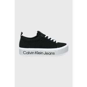 Tenisky Calvin Klein Jeans dámske, čierna farba vyobraziť