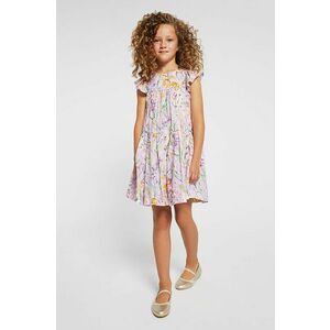 Dievčenské šaty Mayoral fialová farba, mini, rovný strih vyobraziť