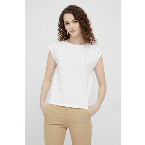Bavlnené tričko Pennyblack biela farba, vyobraziť