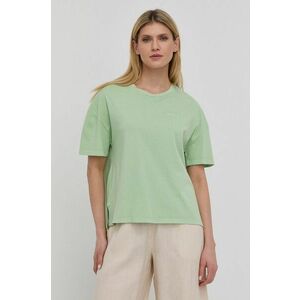 Bavlnené tričko BOSS zelená farba, vyobraziť