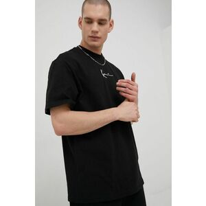 Bavlnené tričko Karl Kani čierna farba, s nášivkou vyobraziť