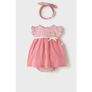 Šaty pre bábätká Mayoral Newborn ružová farba, mini, áčkový strih vyobraziť