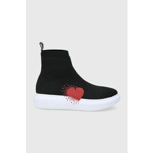 Topánky Love Moschino čierna farba, vyobraziť