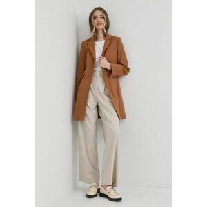 Kabát MAX&Co. dámsky, hnedá farba, prechodný, vyobraziť