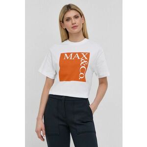 Bavlnené tričko MAX&Co. oranžová farba, vyobraziť