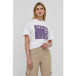 Bavlnené tričko MAX&Co. fialová farba, vyobraziť