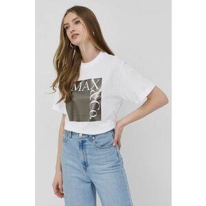 Bavlnené tričko MAX&Co. strieborná farba, vyobraziť