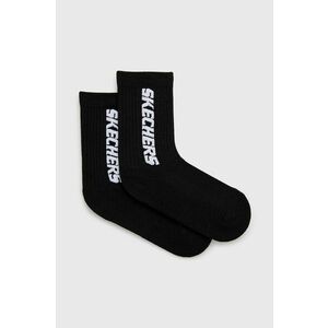 Detské ponožky Skechers (2-pak) čierna farba vyobraziť