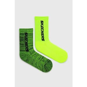Detské ponožky Skechers (2-pak) zelená farba vyobraziť
