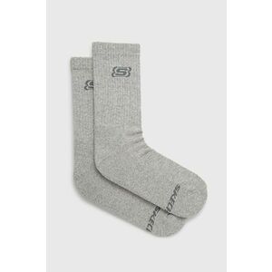 Ponožky Skechers (2-pak) šedá farba vyobraziť
