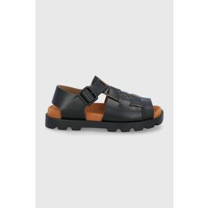 Kožené sandále Camper Brutus Sandal dámske, čierna farba, na platforme vyobraziť
