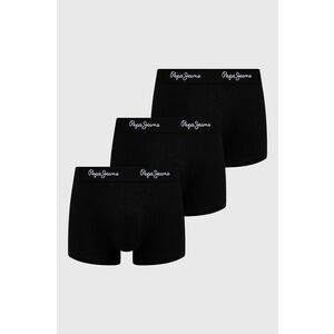 Boxerky Pepe Jeans Wray (3-pak) pánske, čierna farba vyobraziť