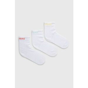 Detské ponožky Skechers (3-pak) biela farba vyobraziť