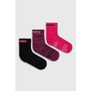 Detské ponožky Skechers (3-pak) fialová farba vyobraziť