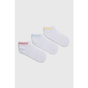 Detské ponožky Skechers (3-pak) biela farba vyobraziť