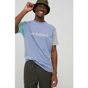 Tričko New Balance MT21566NHR pánske, s potlačou vyobraziť