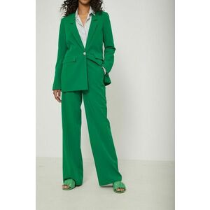 Nohavice Medicine dámske, zelená farba, široké, vysoký pás vyobraziť