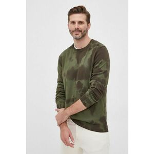 Bavlnený sveter Woolrich pánska, zelená farba, vyobraziť