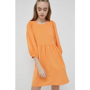 Šaty JDY oranžová farba, mini, áčkový strih vyobraziť