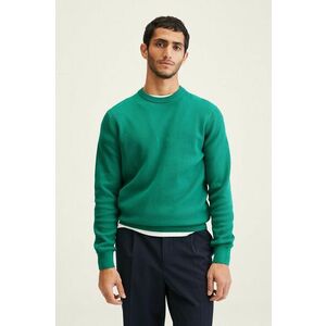 Bavlnený sveter Mango Man pánsky, zelená farba, tenký, vyobraziť