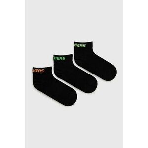 Detské ponožky Skechers (3-pak) čierna farba vyobraziť