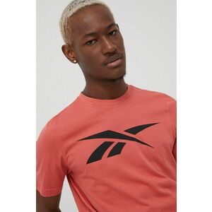 Bavlnené tričko Reebok oranžová farba, s potlačou vyobraziť