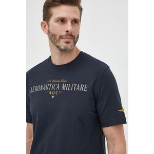 Tričko Aeronautica Militare pánske, tmavomodrá farba, s nášivkou vyobraziť