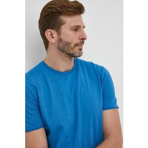 Bavlnené tričko Sisley jednofarebné vyobraziť