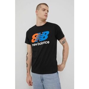 Tréningové tričko New Balance MT11071BM čierna farba, s potlačou vyobraziť