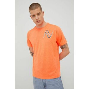 Tréningové tričko New Balance MT21277VO2 oranžová farba, s potlačou vyobraziť